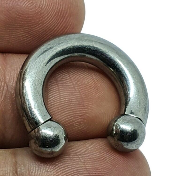 Horseshoe Prince Albert Gauge 2g (6 mm) 316L Steel 8mm Ball 16mm